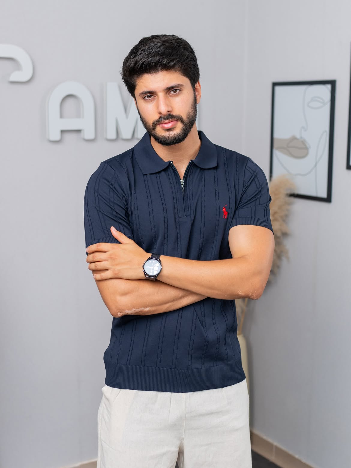 ZIP  Ralph Lauren  style Old Money  100 % coton