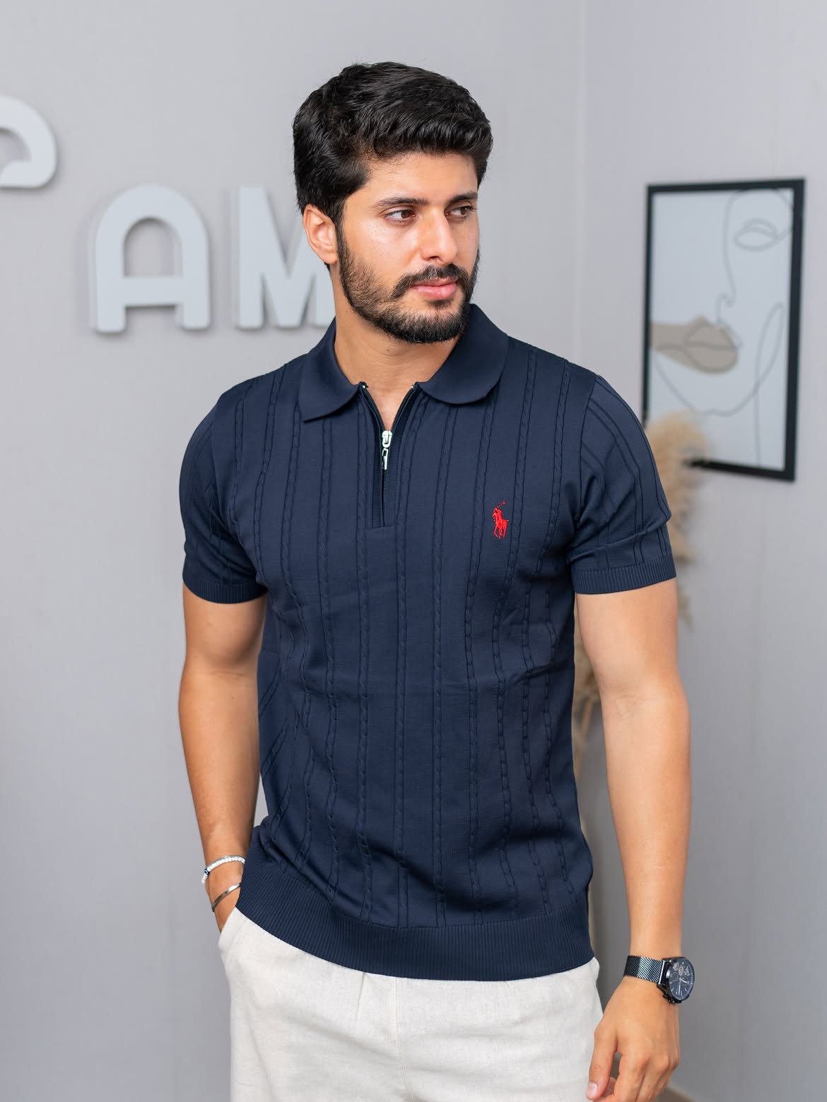 ZIP  Ralph Lauren  style Old Money  100 % coton