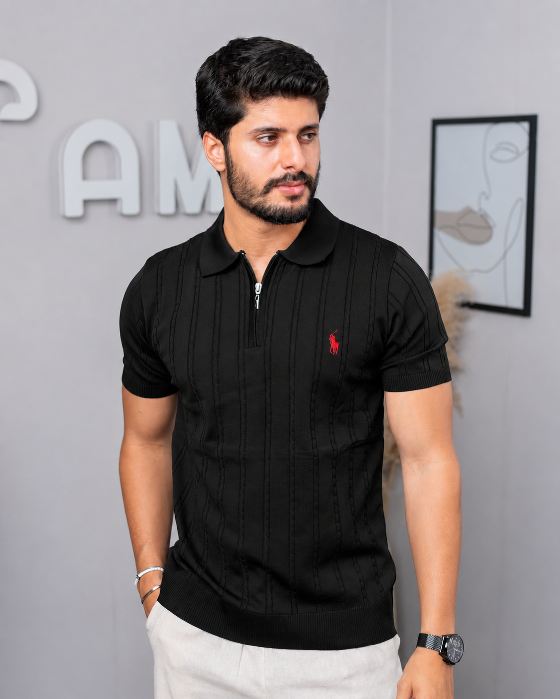 ZIP  Ralph Lauren  style Old Money  100 % coton