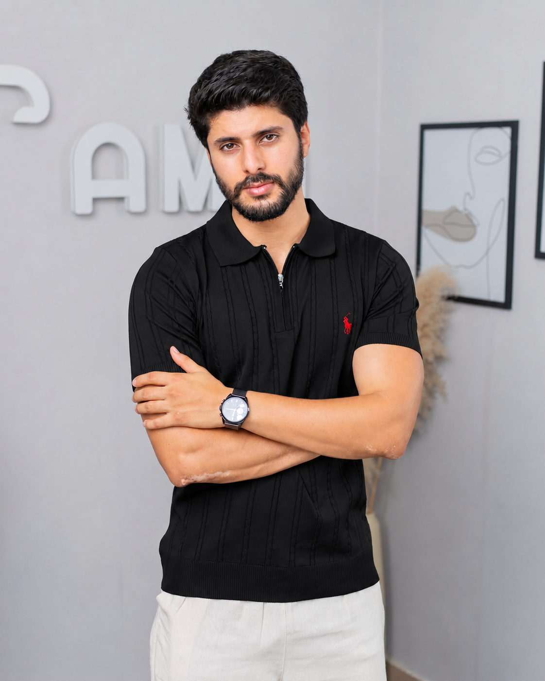 ZIP  Ralph Lauren  style Old Money  100 % coton