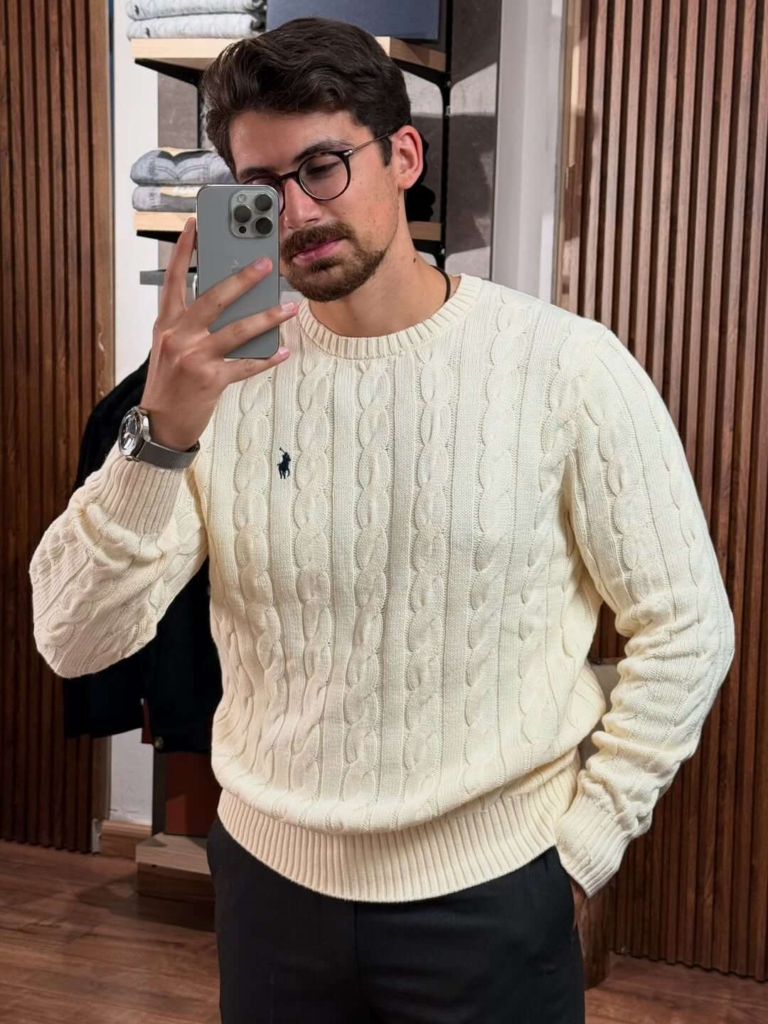 Ralph sweater Old Money en 100 % coton