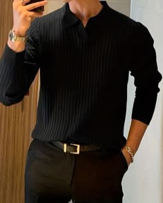 Polo sweater Old Money en 100 % coton