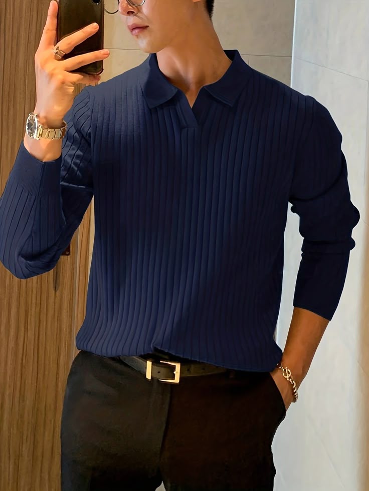 Polo sweater Old Money en 100 % coton